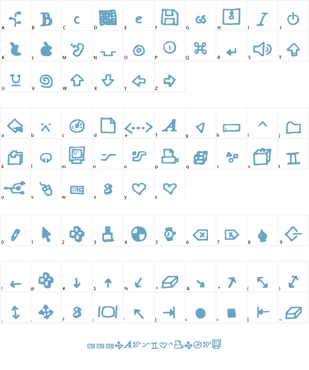 Dot Com Font Character